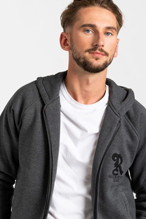 MOTORCYCLE HOODIE : CHARCOAL