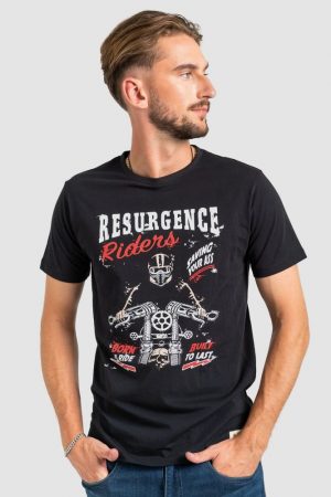 BLACK TEE : BORN TO RIDE