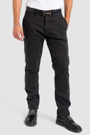 Mens City Chino Slim : Black