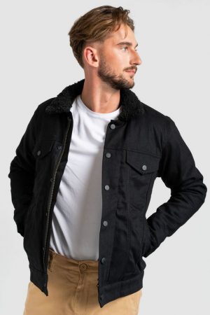 SHERPA JACKET : BLACK SELVEDGE